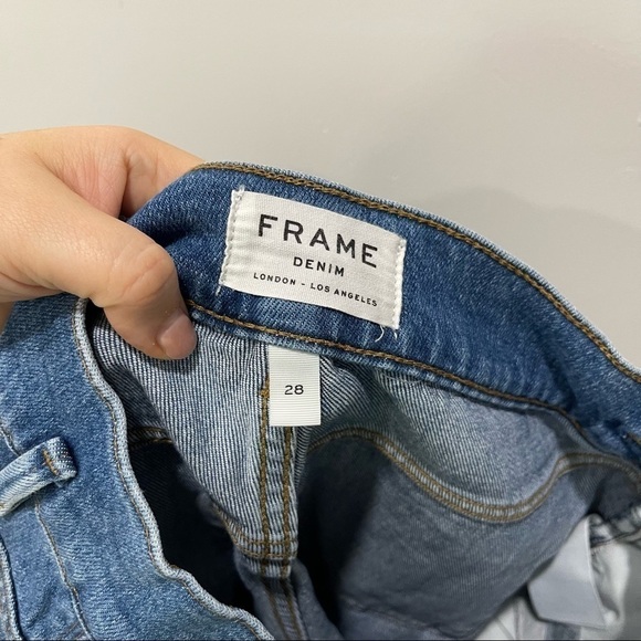 Frame Le Slender Straight Leg Jeans in Thistle Crop LSLTR969 Size 28 - Picture 8 of 9